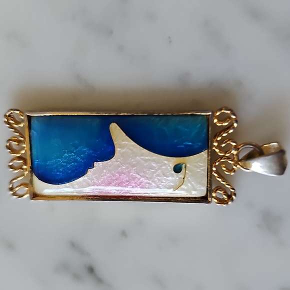 Reversible Image Cloisonné Enamel Pendant - Picture 2 of 7